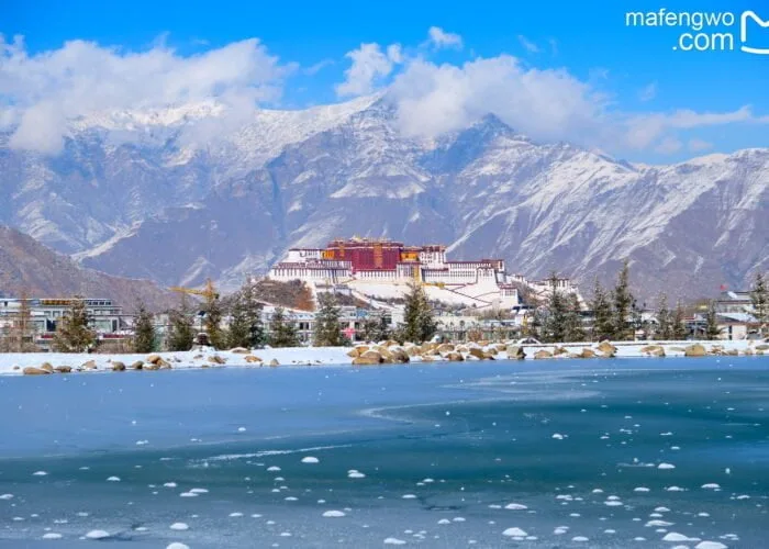 Lhasa Potala river frozen ice