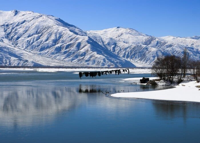 Lhasa River Winter freeze