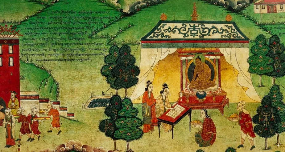 Nepal and chinesse princess discussing To built Jokhang and ramoche temple