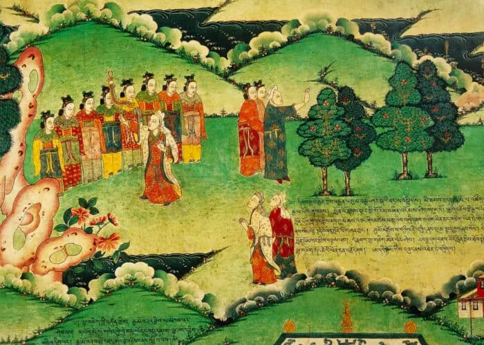 murals in Norbulungka selecting princess to marry Tibet Empereor murals in Norbulungka selecting princess to marry Tibet Empereor