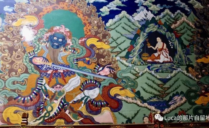 Murals of Thongmon Ling Monasterry Bon religion Tibet