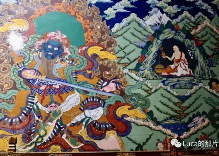 Murals of Thongmon Ling Monasterry Bon religion Tibet