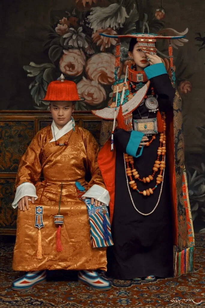 tibetan traditional dress designer Orient-Tested Long chinese silk robe Tibetan Dress for Women and Girls - Perfect for South Asia, Nepal, Tibet, and Himalayan Areas Travel