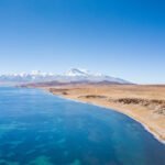 lake in Tibet ngari snow mountain