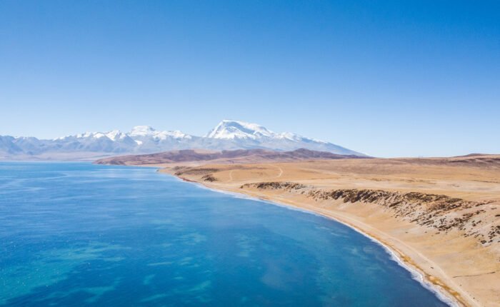 lake in Tibet ngari snow mountain
