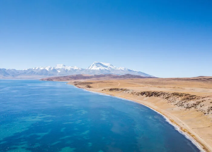 lake in Tibet ngari snow mountain lake in Tibet ngari snow mountain