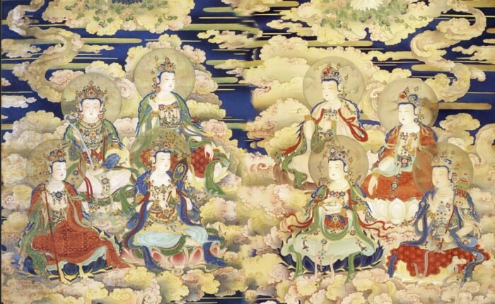 结缘八大菩萨观音地藏普贤文殊虚空藏除盖障金刚手弥勒菩萨佛画像