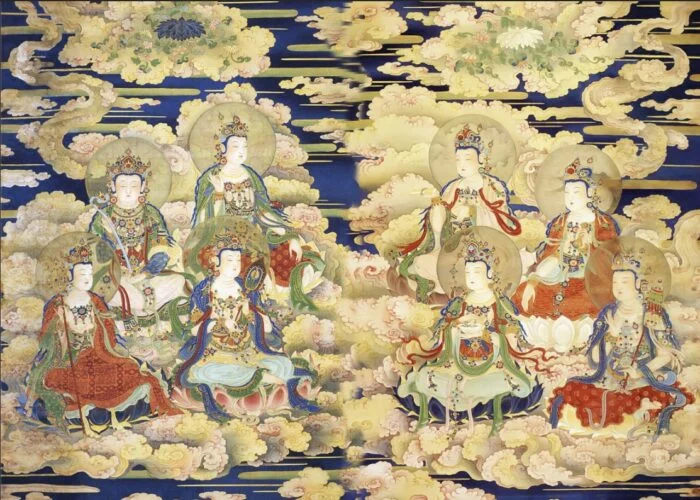结缘八大菩萨观音地藏普贤文殊虚空藏除盖障金刚手弥勒菩萨佛画像