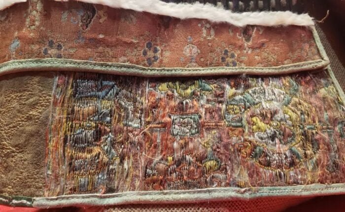 Brocade satin skirt armor