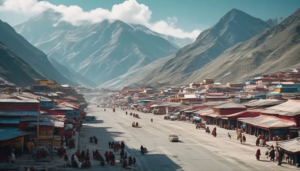 Tibet nepal border port
