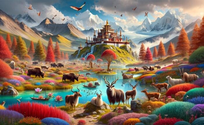 Chamugou tsurphu hiking tour route