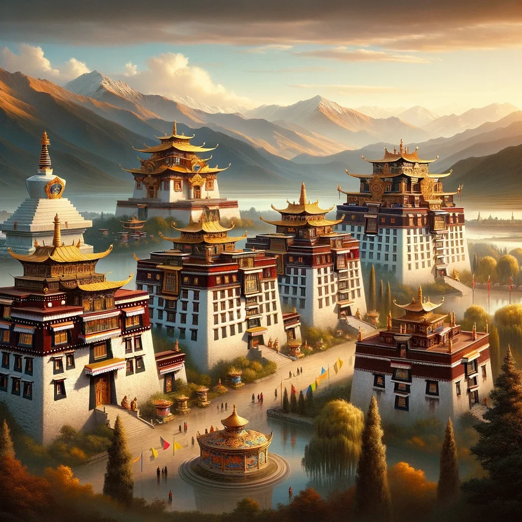 Four ling of lhasa historic residence of the living buddhas