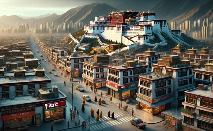 Lhasa blending ancient traditions with modernity