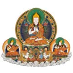 Lama tsongkhapa and his two main disciple
