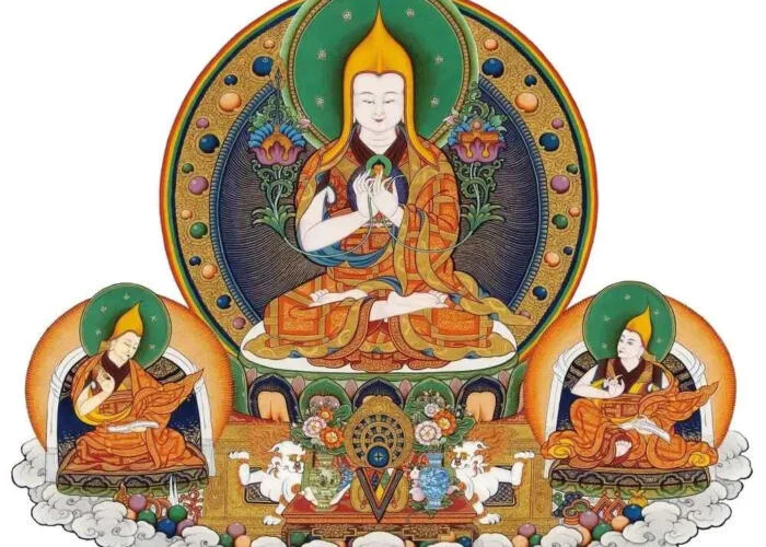 Lama tsongkhapa and his two main disciple