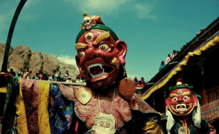 Tibetan religious mask dance