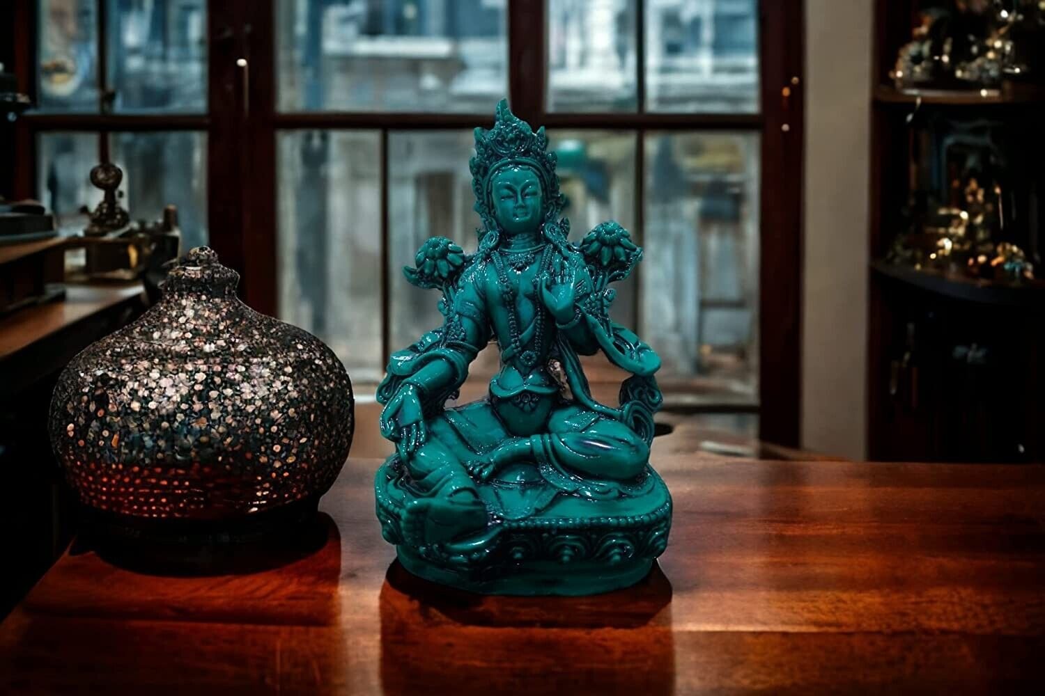 Green tara statue