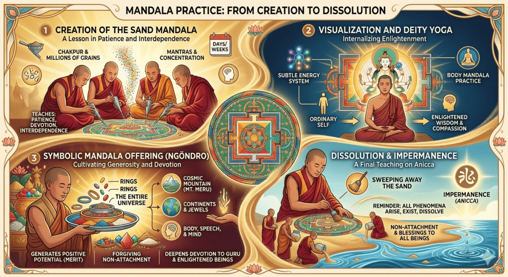 Mandala Practice from creation to dissolution
