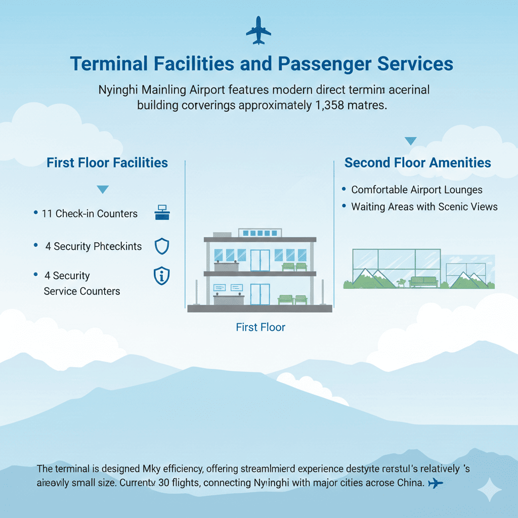 Nyingchi Airport facilities - Tour Travel Tibet: Expert Tibet Tours & Permits Nyingchi Airport facilities