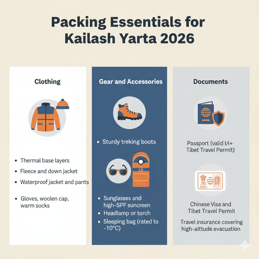 Packing Essentials for Kailash Yatra 2026