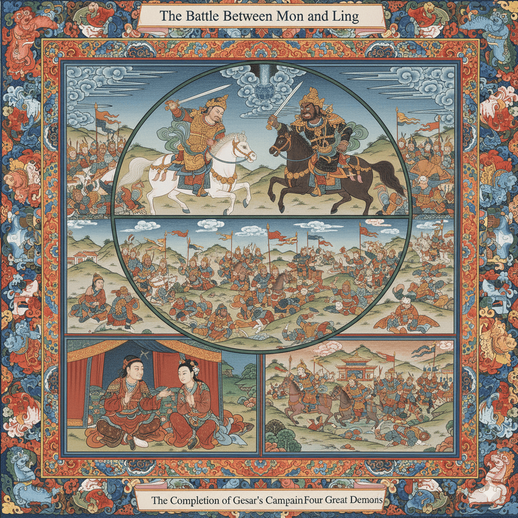 The Battle Between Mon and Ling King Gesar - Tour Travel Tibet: Expert Tibet Tours & Permits The Battle Between Mon and Ling King Gesar