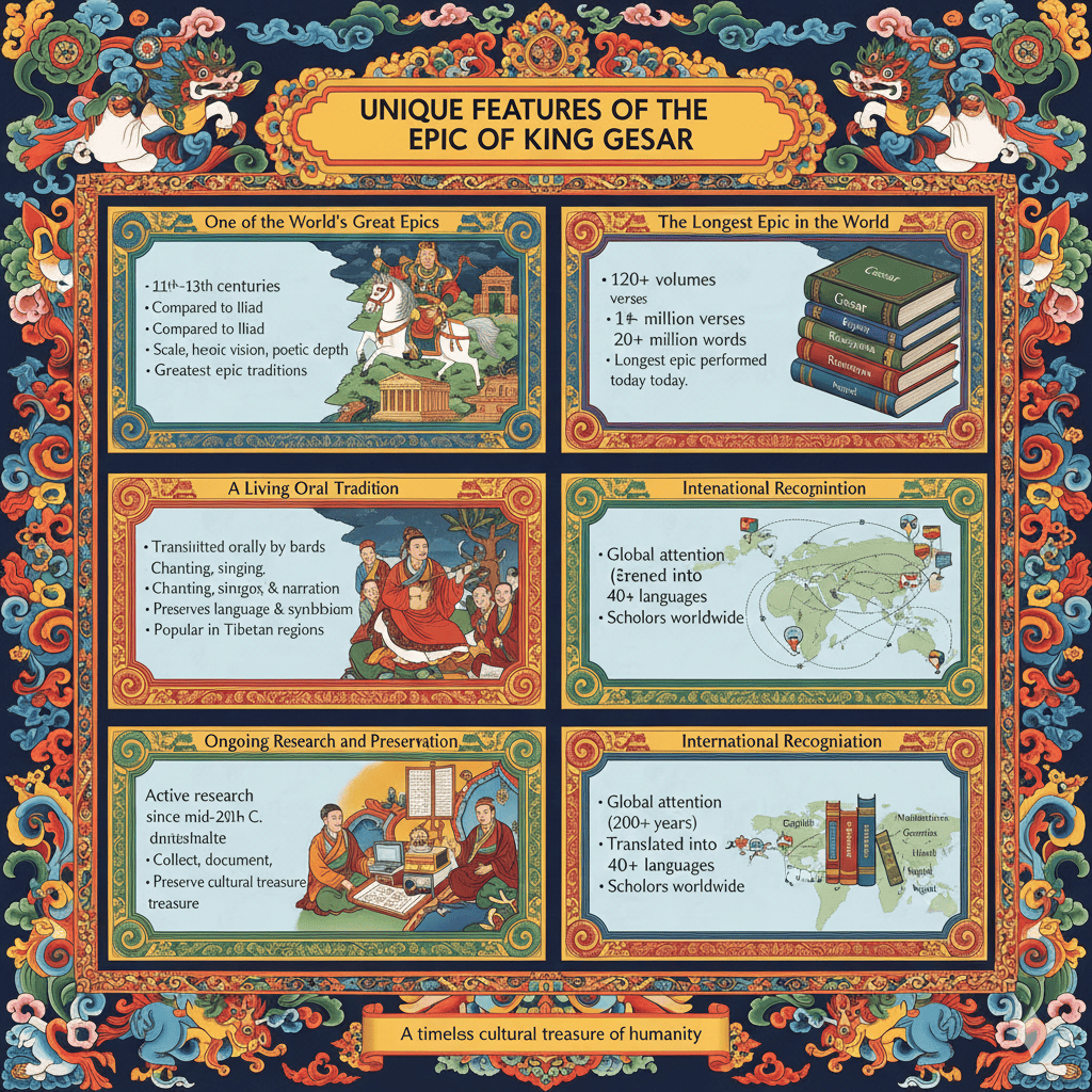Unique Features of the Epic of King Gesar - Tour Travel Tibet: Expert Tibet Tours & Permits Unique Features of the Epic of King Gesar