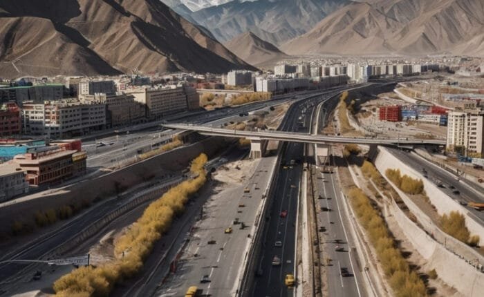 Lhasas North Ring Road bridge