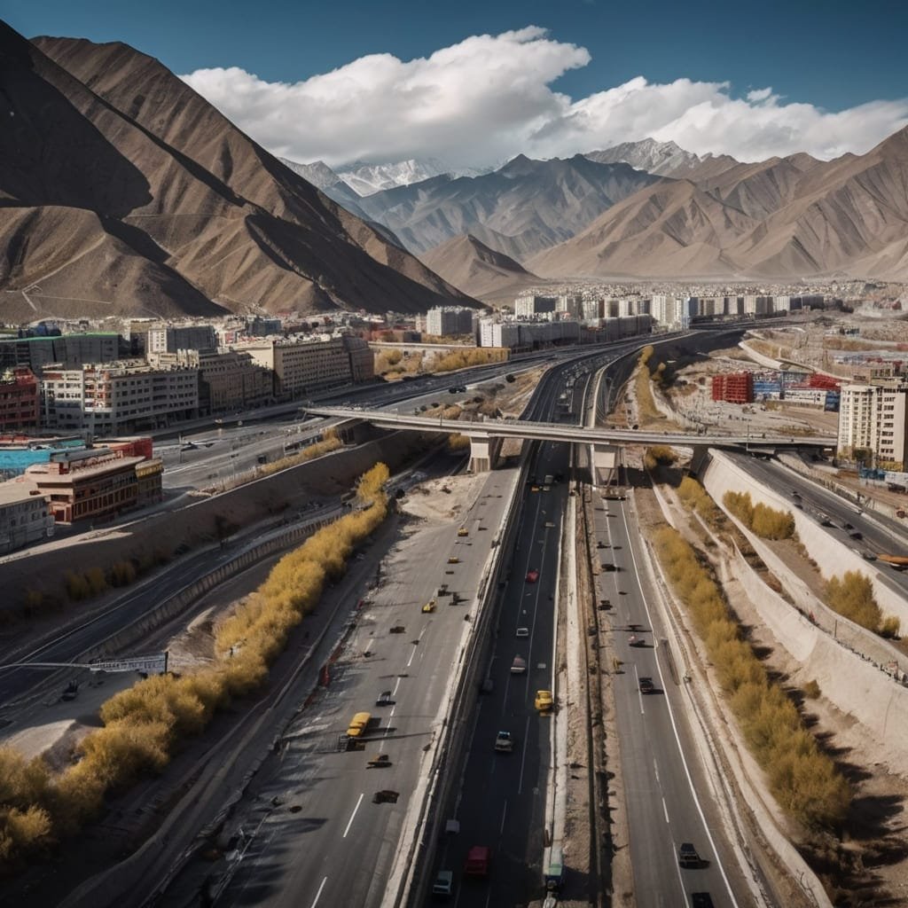 Lhasas North Ring Road bridge