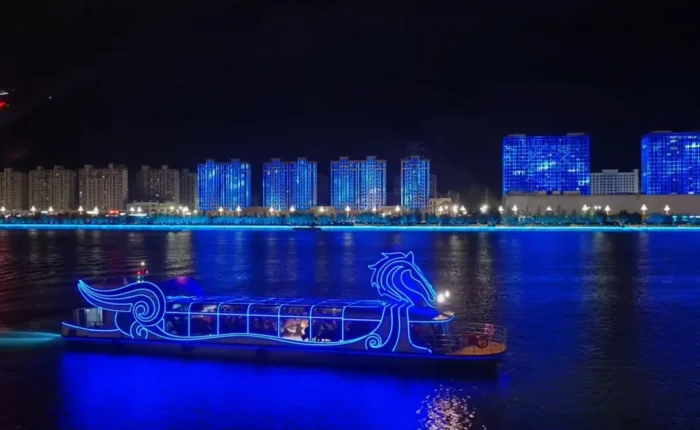 Lhasa river night light