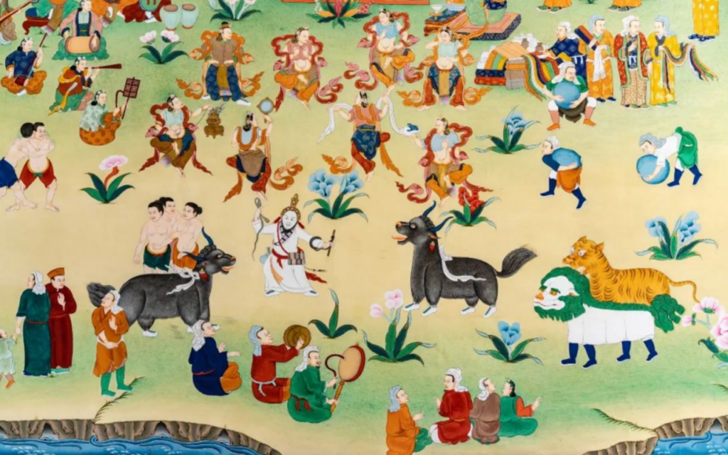 Wild yak dance painting